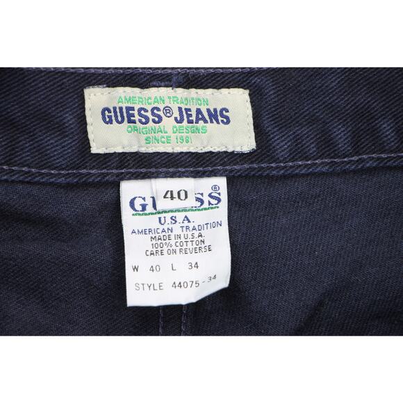 Vintage Guess High Waisted Blue Jeans Relaxed W39 - Picture 3 of 4